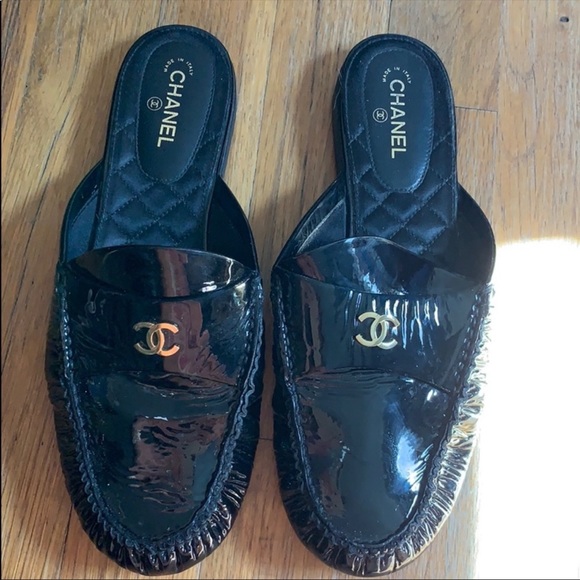 CHANEL Shoes - Chanel Patent Leather Mules ✨